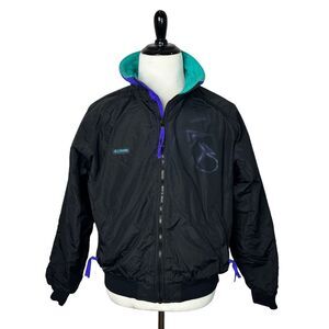 Columbia VTG 90s Bugaboo Fleece Lined Winter Jacket FLAW Black Mens Medium